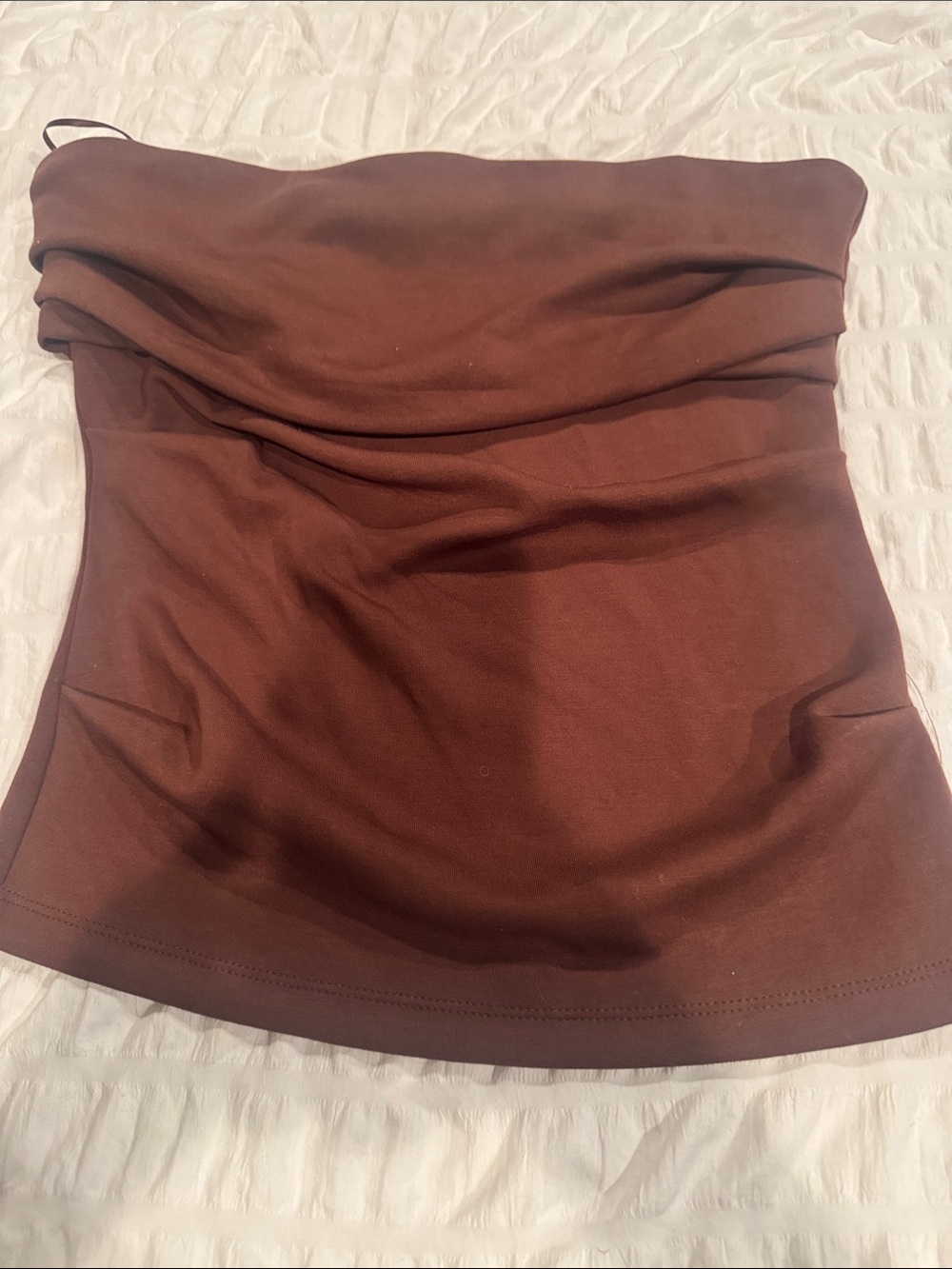 Brown Strapless Tube Top